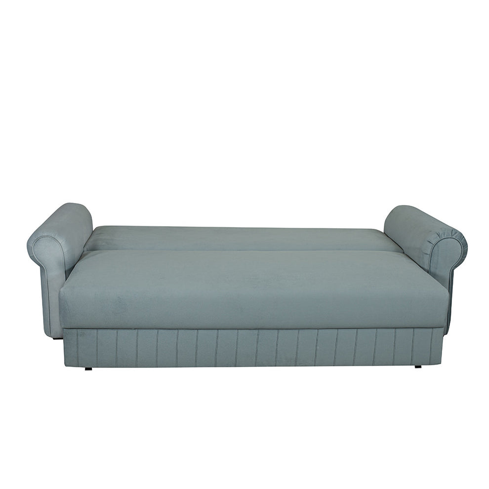 Canapea Extensibila Chic, 3 Locuri, Lada Depozitare, Albastru, 242 Cm