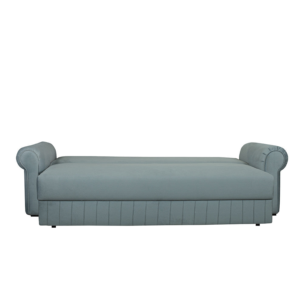 Canapea Extensibila Chic, 3 Locuri, Lada Depozitare, Albastru, 242 Cm
