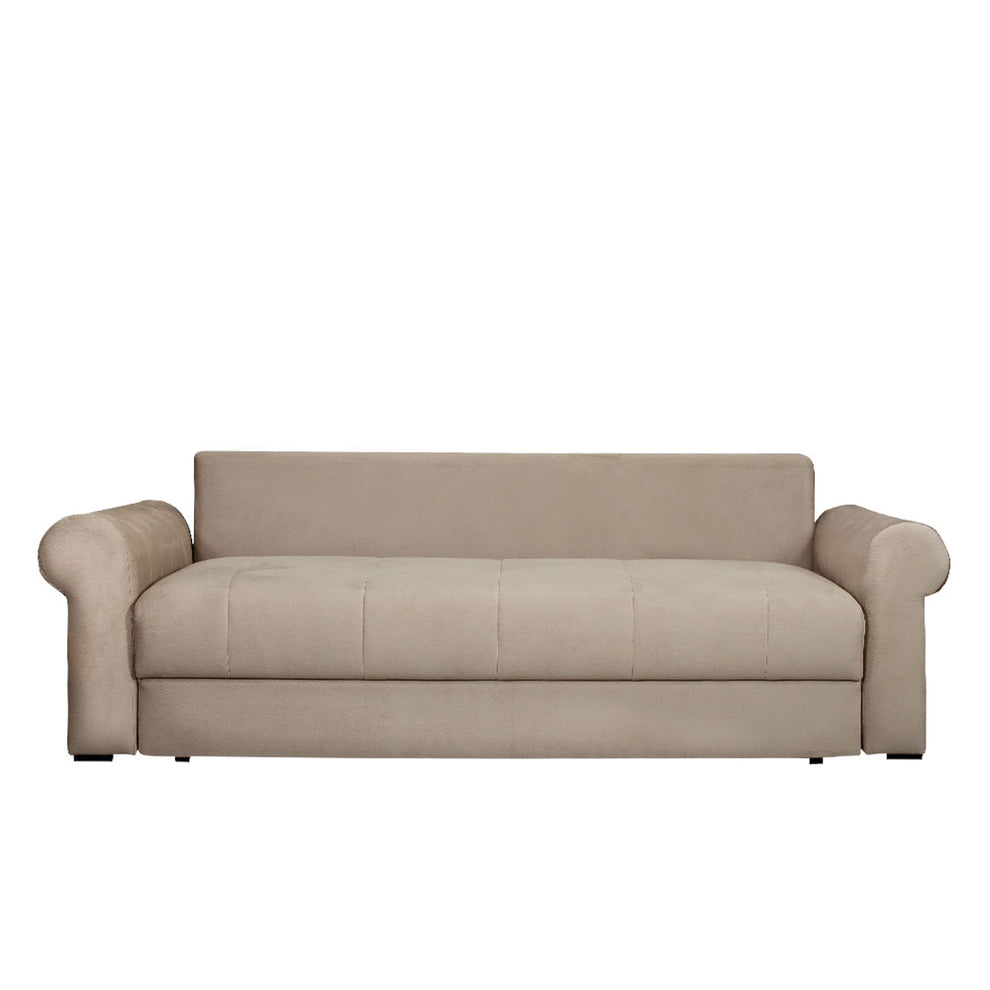 Canapea Extensibila Trendy, 3 Locuri, Lada Depozitare, Bej, 243 Cm