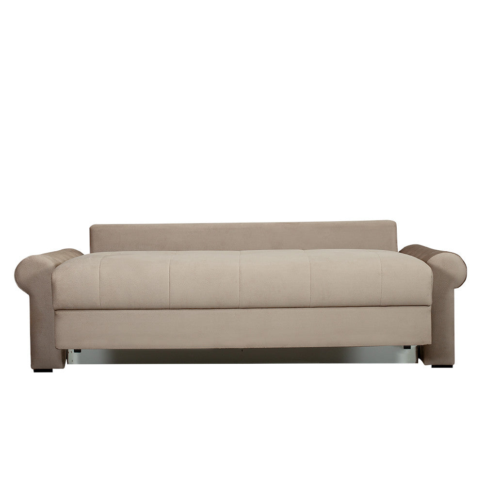 Canapea Extensibila Trendy, 3 Locuri, Lada Depozitare, Bej, 243 Cm