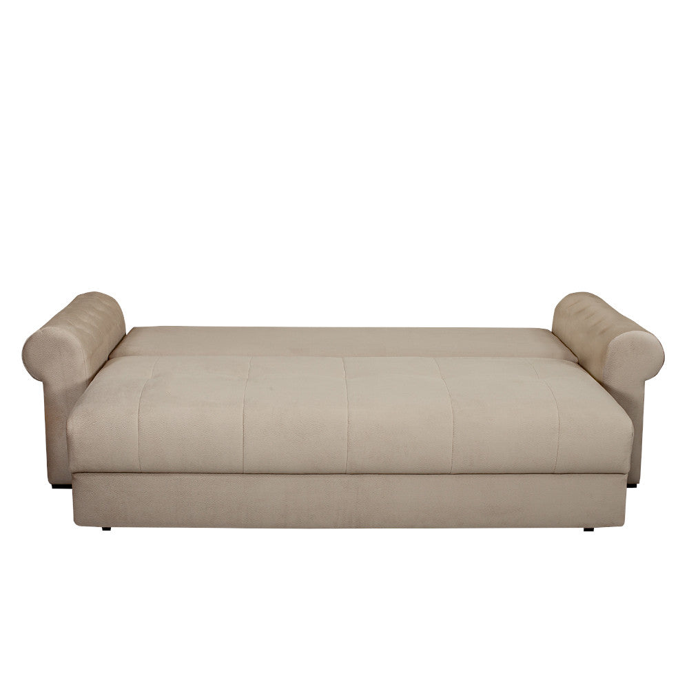Canapea Extensibila Trendy, 3 Locuri, Lada Depozitare, Bej, 243 Cm