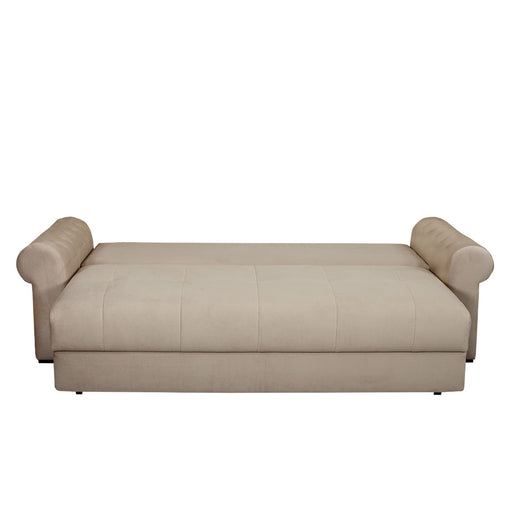Canapea Extensibila Trendy, 3 Locuri, Lada Depozitare, Bej, 243 Cm