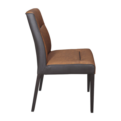 Set masa extensibila Fiona cu 4 Scaune, Brun inchis, 120/160 x 75.6 x 78 cm