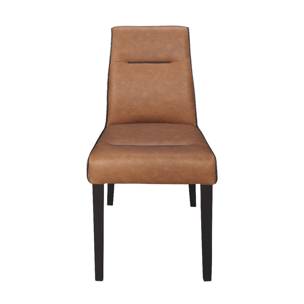 Set masa extensibila Fiona cu 4 Scaune, Brun inchis, 120/160 x 75.6 x 78 cm