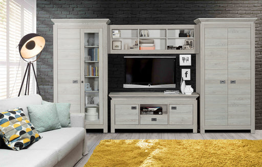 Vitrina Cu 2 Usi Casablanca Loft, Gri, 99 Cm