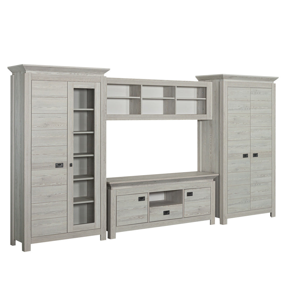 Vitrina Cu 2 Usi Casablanca Loft, Gri, 99 Cm