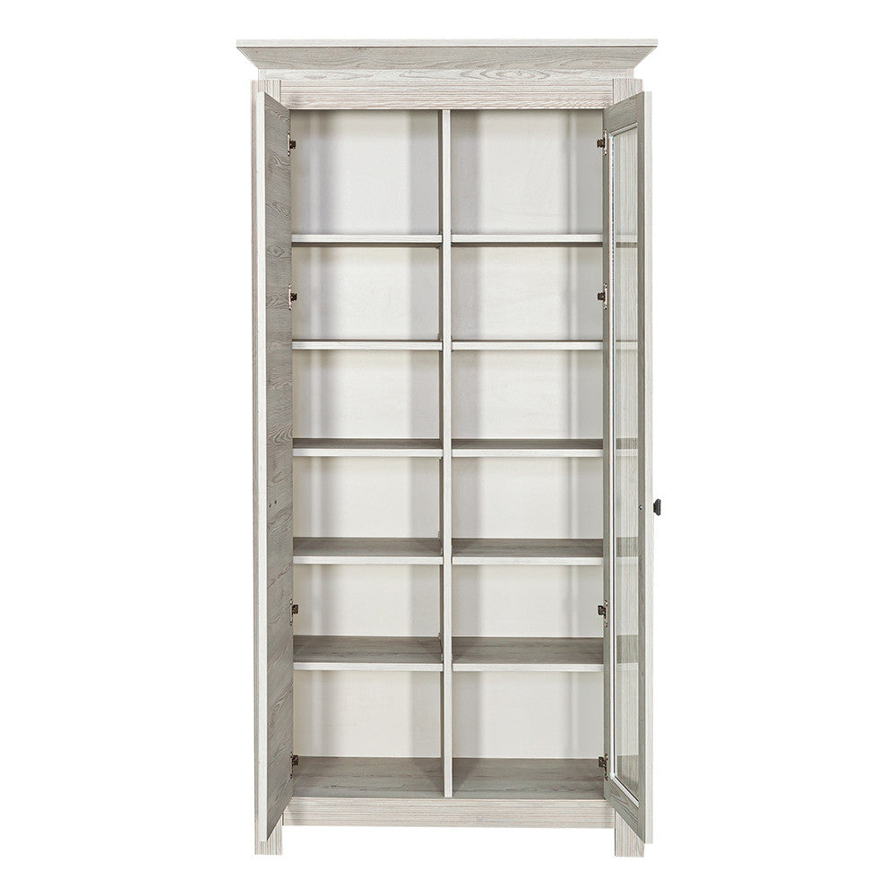 Vitrina Cu 2 Usi Casablanca Loft, Gri, 99 Cm