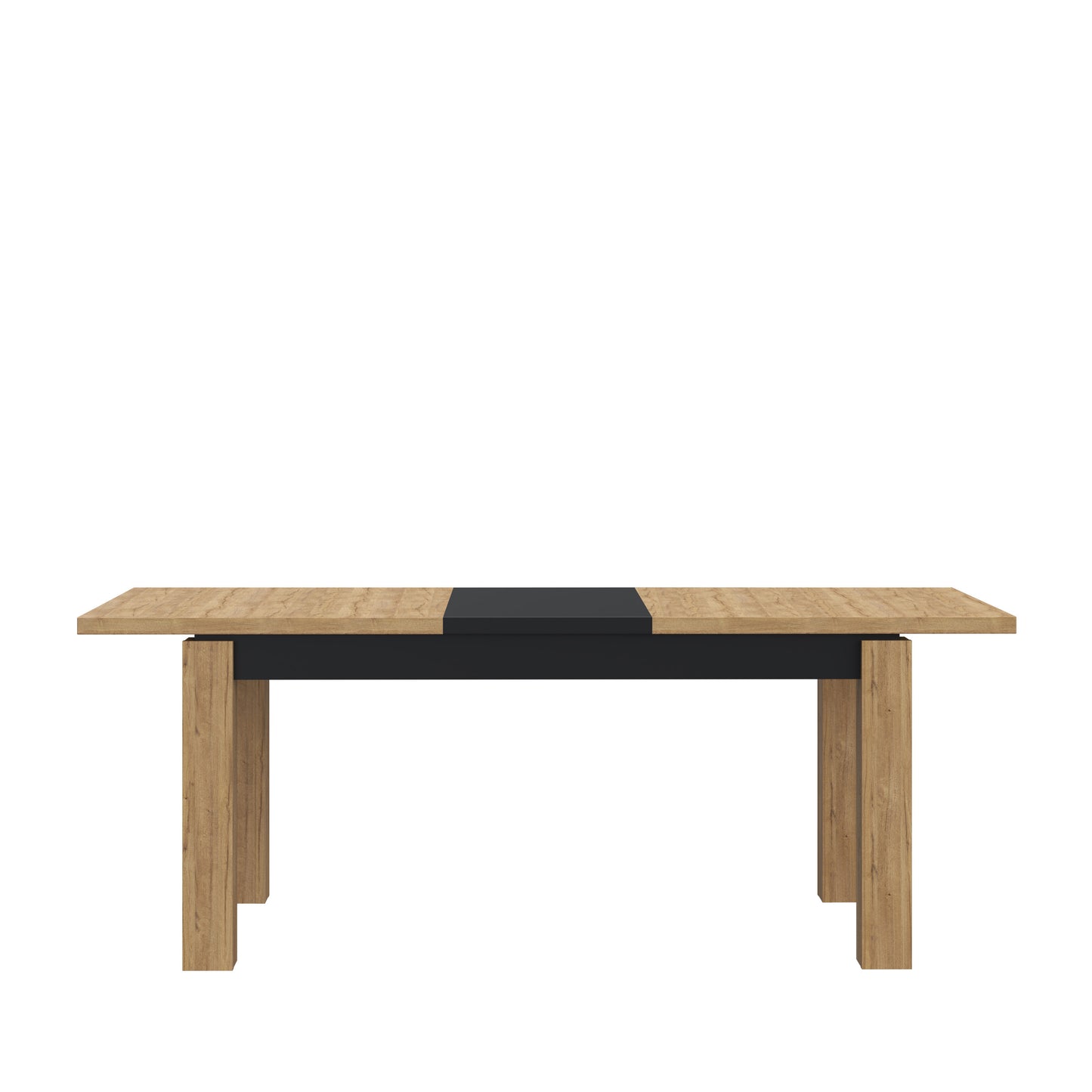 Masa Extensibila Kaszimiro, Stejar Waterford Si Negru, 180.4 x 78.2 x 90.4 Cm