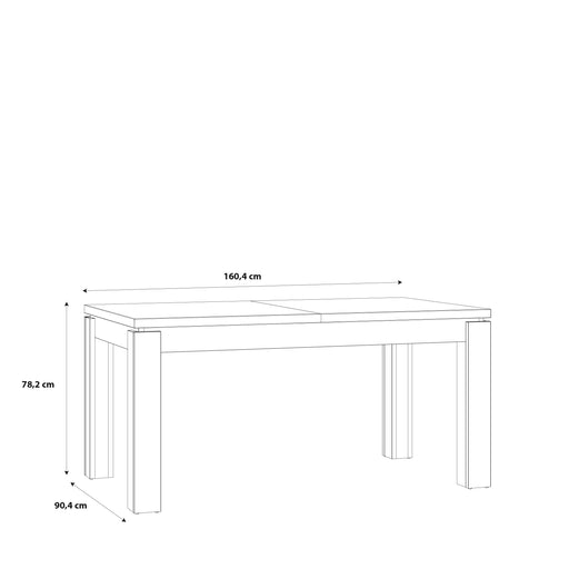 Masa Extensibila Kaszimiro, Stejar Waterford Si Negru, 180.4 x 78.2 x 90.4 Cm