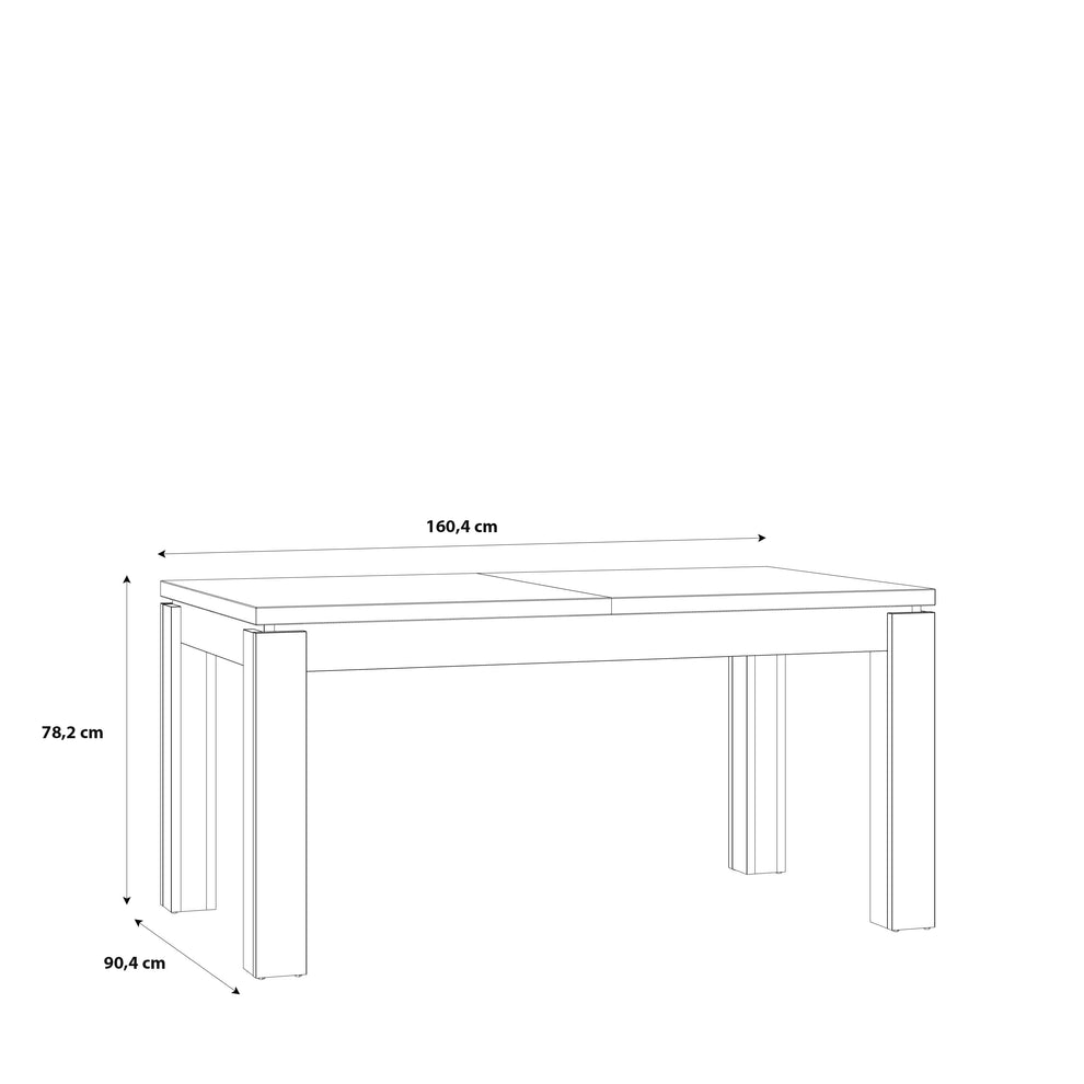 Masa Extensibila Kaszimiro, Stejar Waterford Si Negru, 180.4 x 78.2 x 90.4 Cm