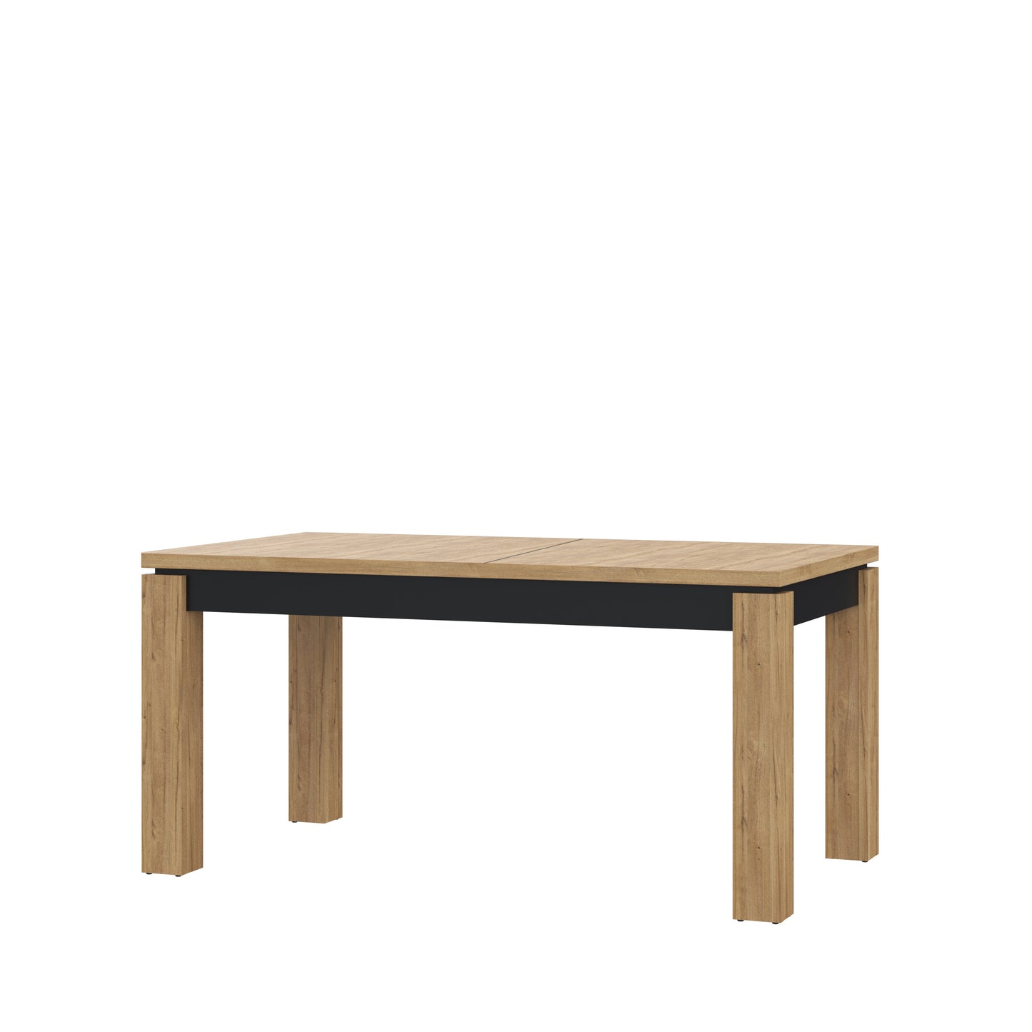 Masa Extensibila Kaszimiro, Stejar Waterford Si Negru, 180.4 x 78.2 x 90.4 Cm