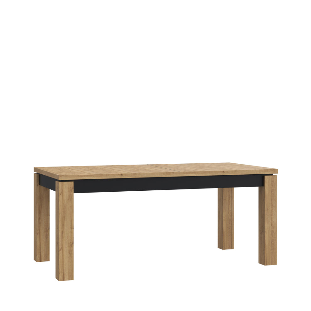 Masa Extensibila Kaszimiro, Stejar Waterford Si Negru, 180.4 x 78.2 x 90.4 Cm