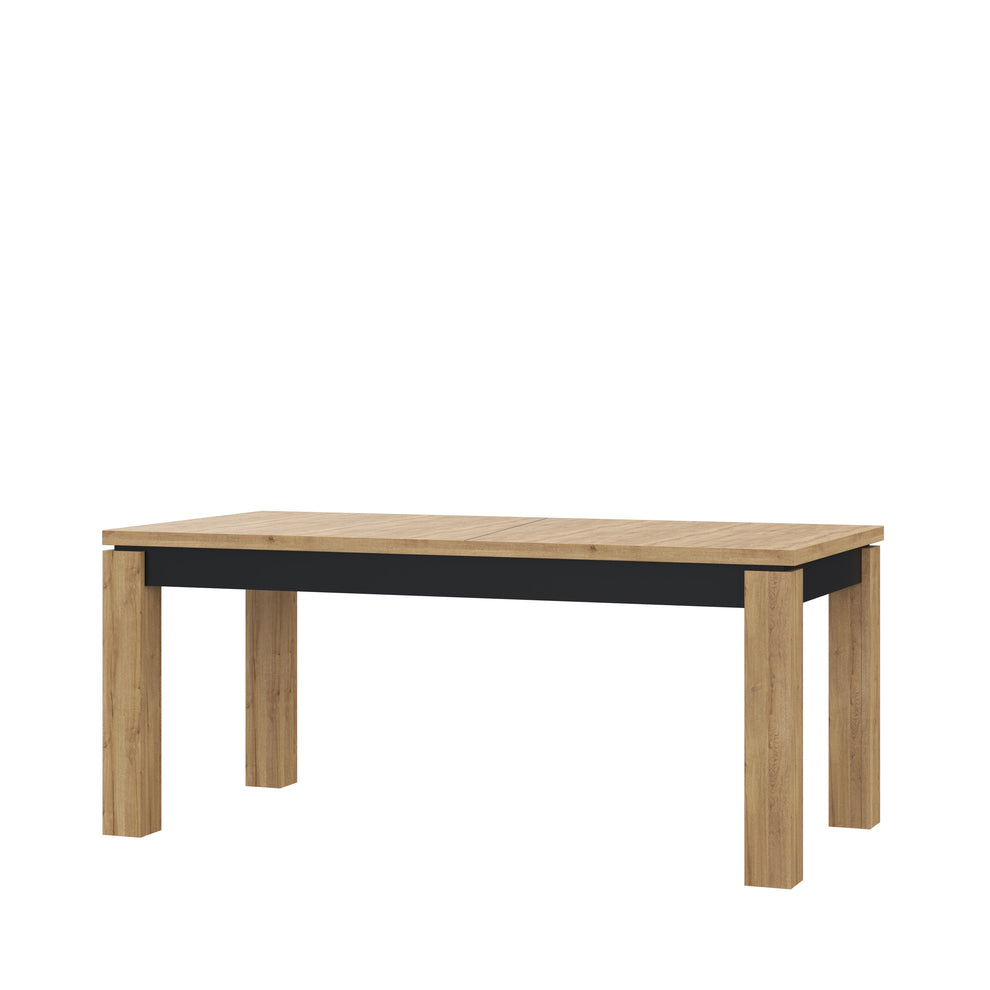 Masa Extensibila Kaszimiro, Stejar Waterford Si Negru, 180.4 x 78.2 x 90.4 Cm