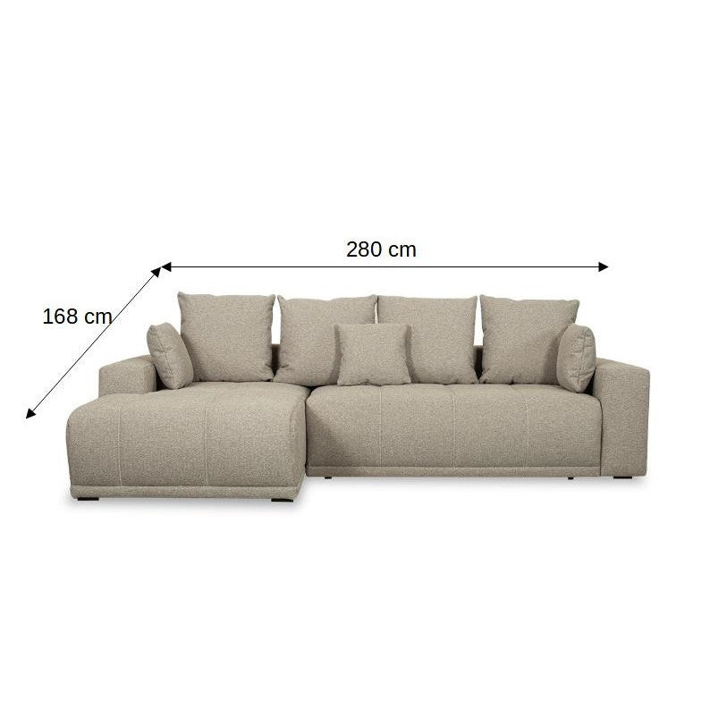 Coltar Extensibil Stanga Otis, 5 Locuri, Lada Depozitare, Bej, 280 Cm