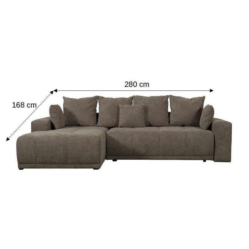 Coltar Extensibil Stanga Otis, 5 Locuri, Lada Depozitare, Maro, 280 Cm