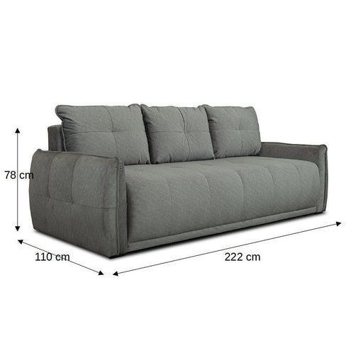 Canapea Extensibila Joy, Lada Depozitare, Gri, 222 Cm