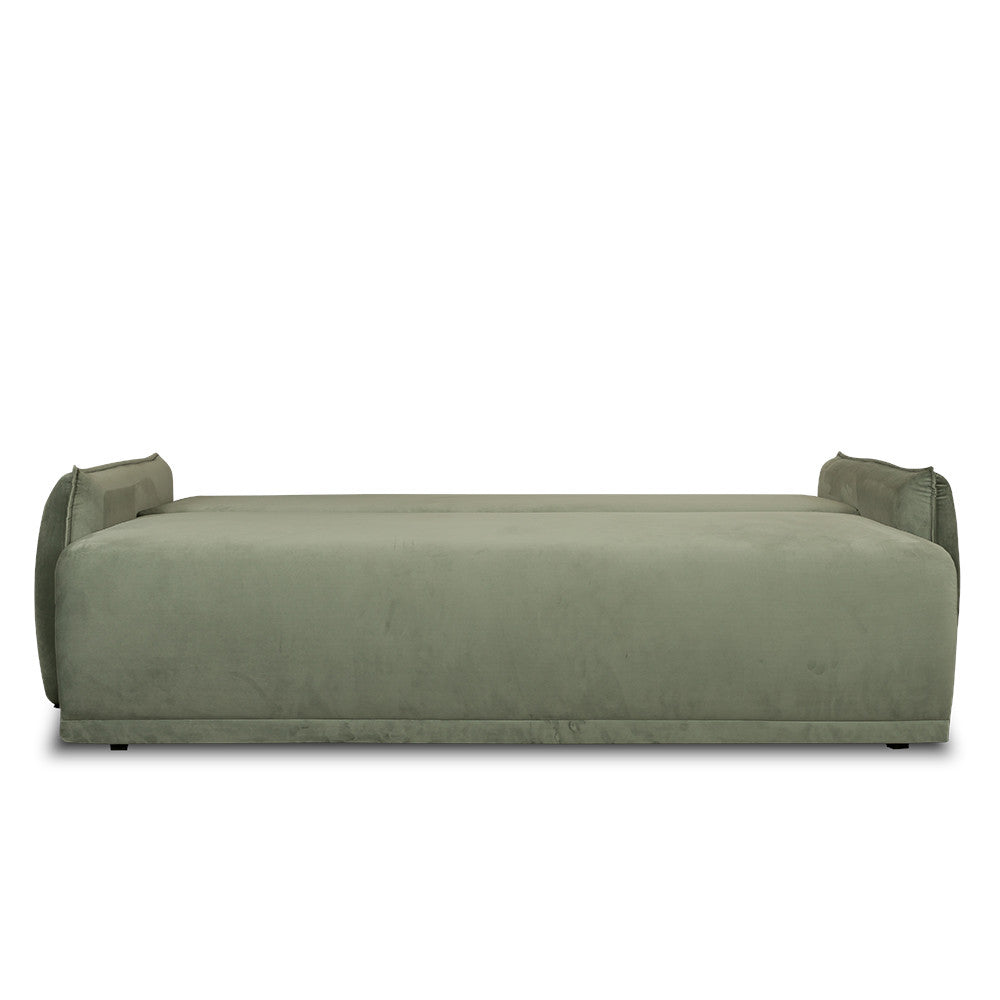 Canapea Extensibila Vida, 3 Locuri, Lada Depozitare, Verde, 225 Cm