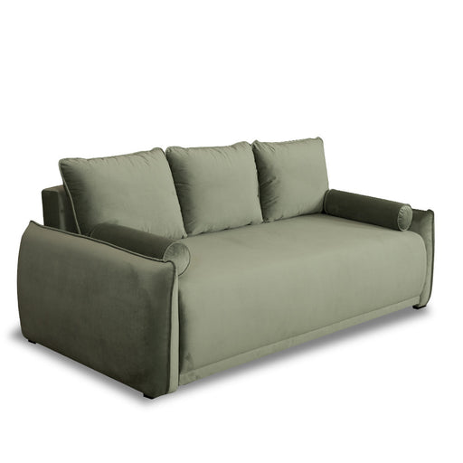 Canapea Extensibila Vida, 3 Locuri, Lada Depozitare, Verde, 225 Cm