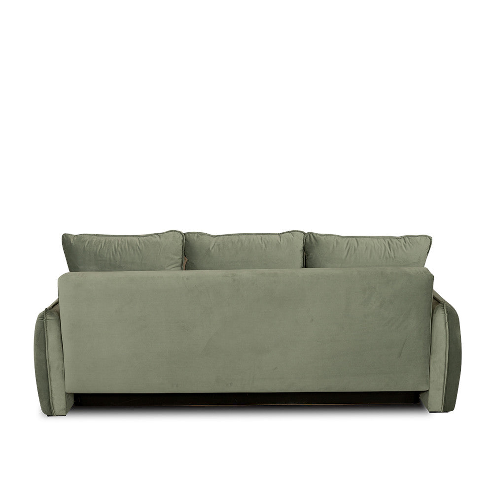 Canapea Extensibila Vida, 3 Locuri, Lada Depozitare, Verde, 225 Cm