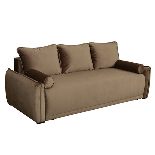 Canapea Extensibila Vida, 3 Locuri, Lada Depozitare, Maro, 225 Cm