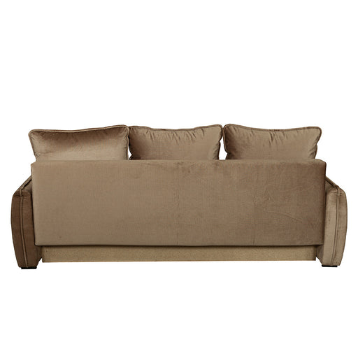 Canapea Extensibila Vida, 3 Locuri, Lada Depozitare, Maro, 225 Cm