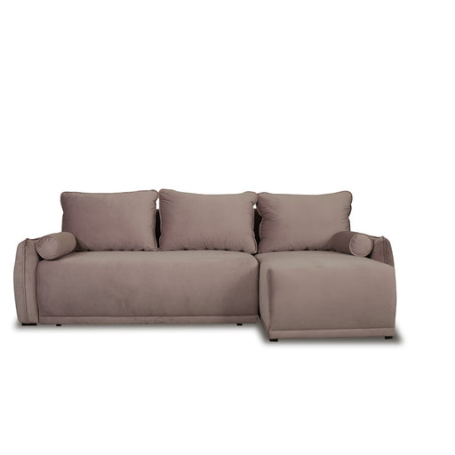 Coltar Extensibil Vida Interschimbabil Stanga/Dreapta, 5 Locuri, Lada Depozitare, Roz, 256 Cm