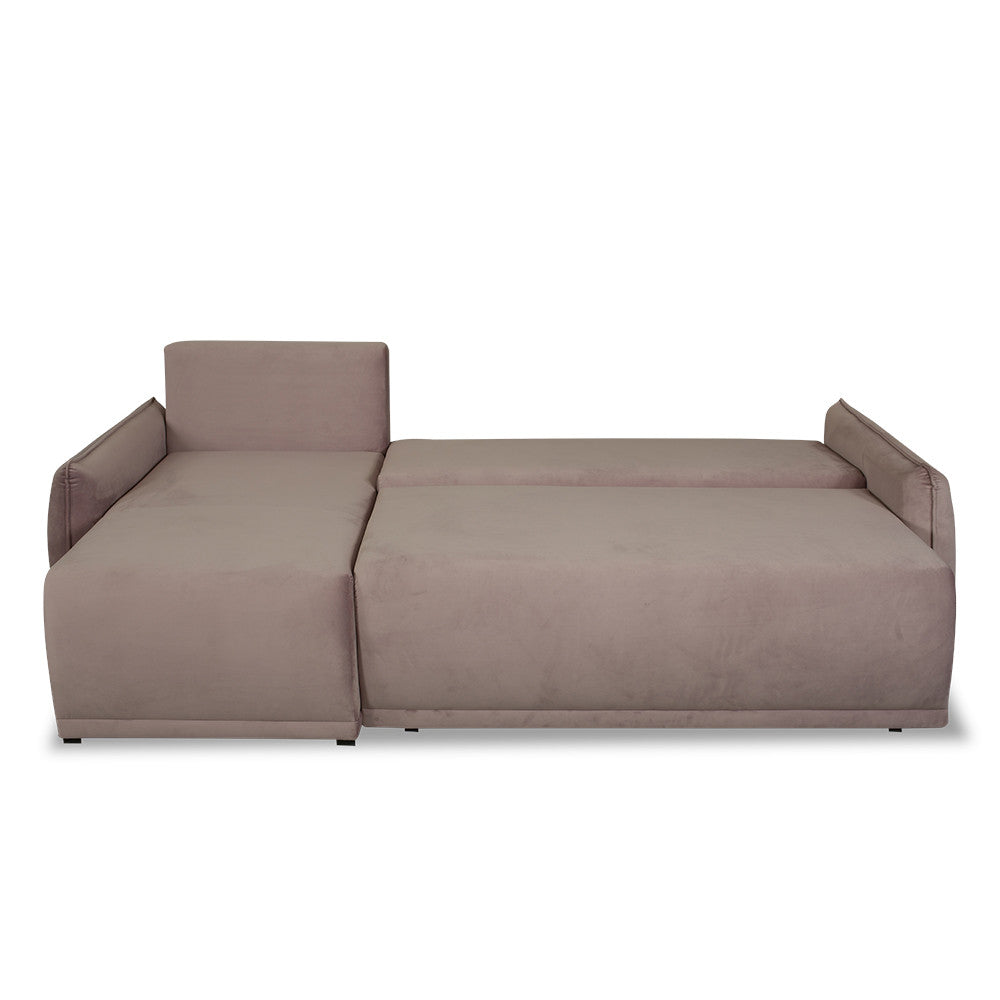 Coltar Extensibil Vida Interschimbabil Stanga/Dreapta, 5 Locuri, Lada Depozitare, Roz, 256 Cm
