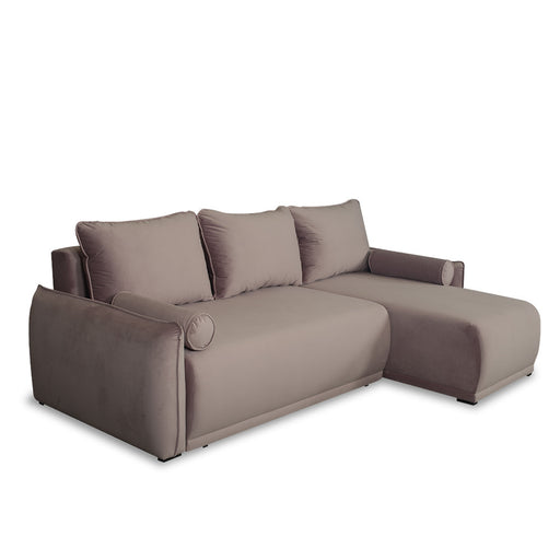 Coltar Extensibil Vida Interschimbabil Stanga/Dreapta, 5 Locuri, Lada Depozitare, Roz, 256 Cm