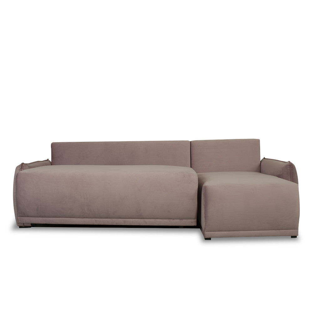 Coltar Extensibil Vida Interschimbabil Stanga/Dreapta, 5 Locuri, Lada Depozitare, Roz, 256 Cm