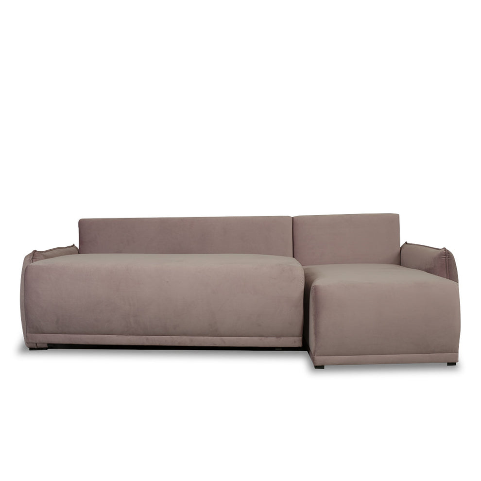 Coltar Extensibil Vida Interschimbabil Stanga/Dreapta, 5 Locuri, Lada Depozitare, Roz, 256 Cm