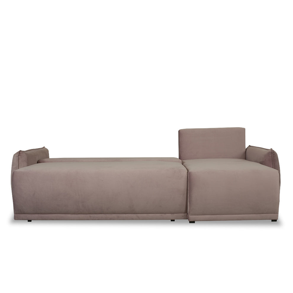 Coltar Extensibil Vida Interschimbabil Stanga/Dreapta, 5 Locuri, Lada Depozitare, Roz, 256 Cm
