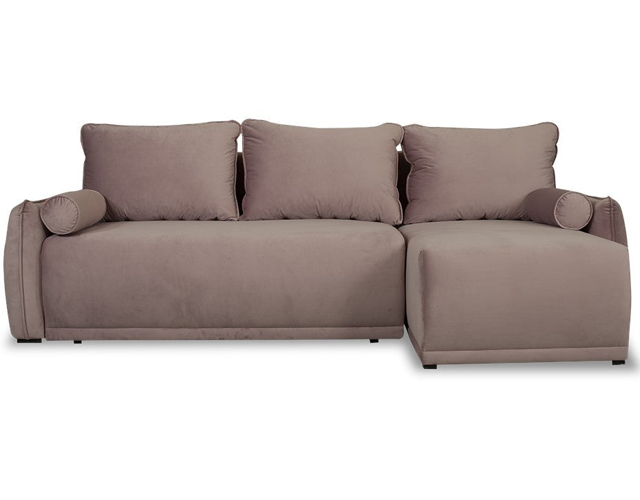 Coltar Extensibil Vida Interschimbabil Stanga/Dreapta, 5 Locuri, Lada Depozitare, Roz, 256 Cm