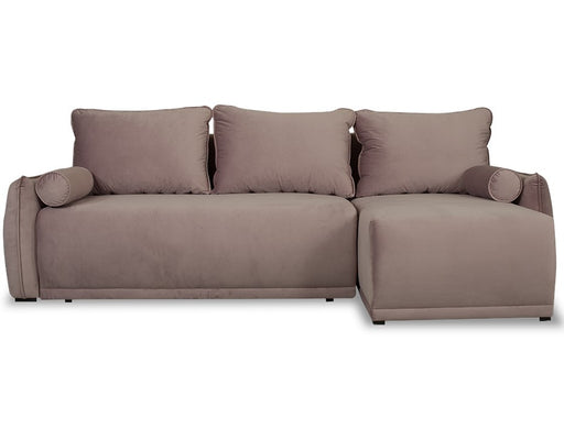 Coltar Extensibil Vida Interschimbabil Stanga/Dreapta, 5 Locuri, Lada Depozitare, Roz, 256 Cm
