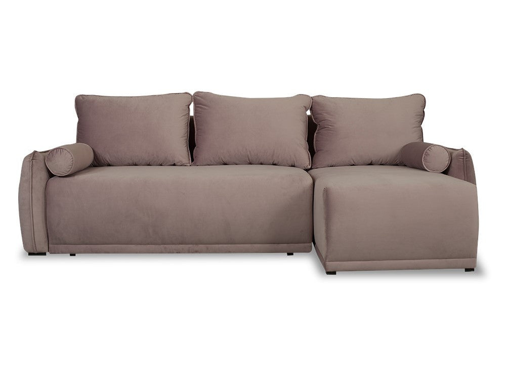 Coltar Extensibil Vida Interschimbabil Stanga/Dreapta, 5 Locuri, Lada Depozitare, Roz, 256 Cm