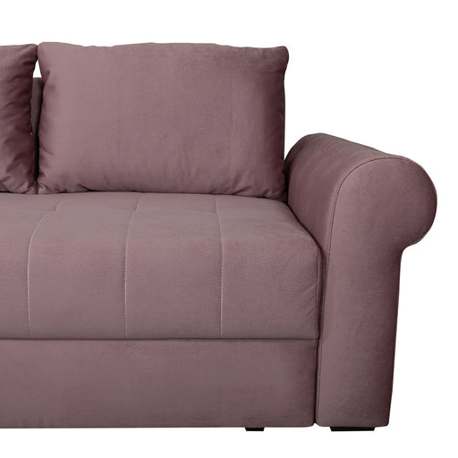 Coltar Extensibil Stanga Trendy, 5 Locuri, Lada Depozitare, Roz, 275 Cm
