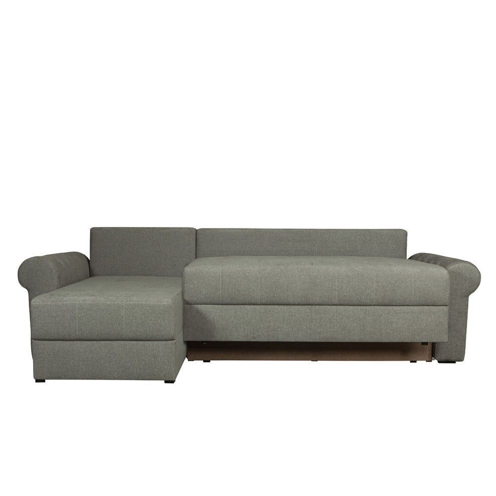 Coltar Extensibil Stanga Trendy, 5 Locuri, Lada Depozitare, Bej, 275 Cm