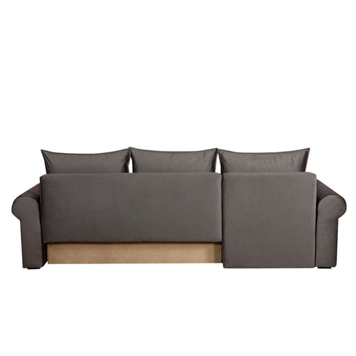 Coltar Extensibil Stanga Chic, 5 Locuri, Lada Depozitare, Gri, 273 Cm