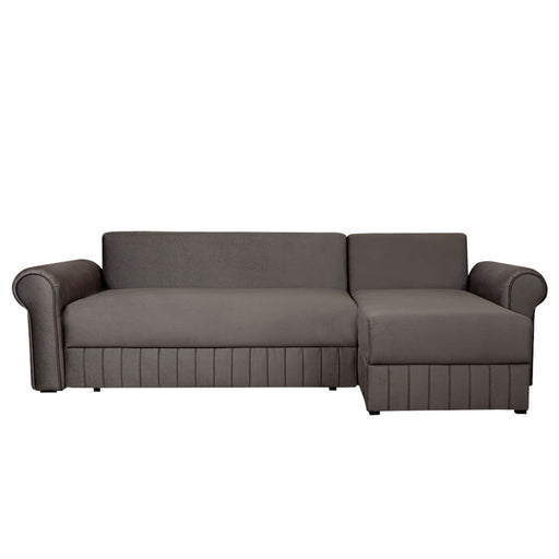 Coltar Extensibil Dreapta Chic, 5 Locuri, Lada Depozitare, Gri, 273 Cm