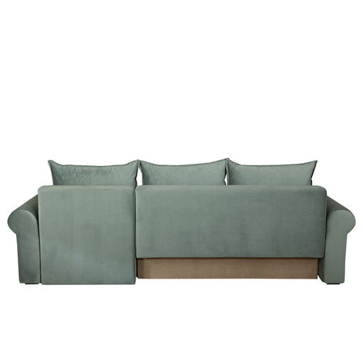 Coltar Extensibil Dreapta Chic, 5 Locuri, Lada Depozitare, Verde, 273 Cm