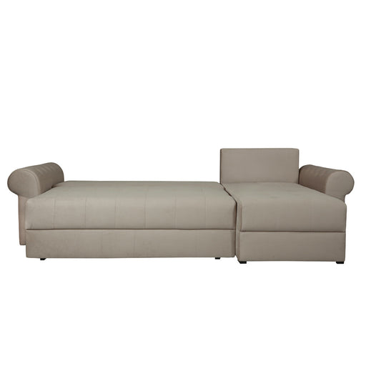 Coltar Extensibil Dreapta Trendy, 5 Locuri, Lada Depozitare, Crem, 275 Cm