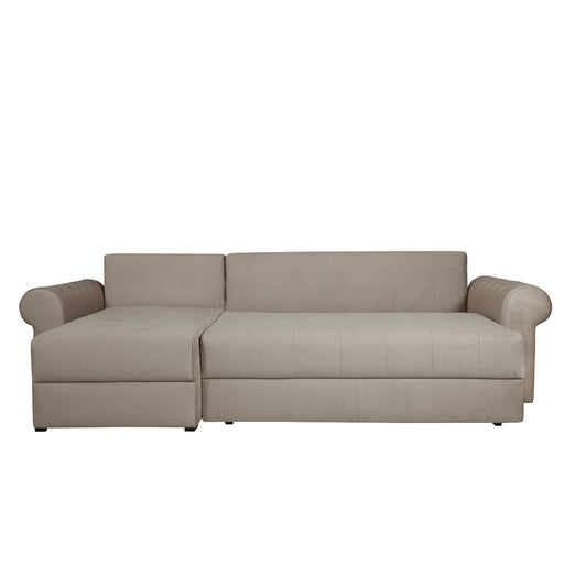 Coltar Extensibil Stanga Trendy, 5 Locuri, Lada Depozitare, Crem, 275 Cm