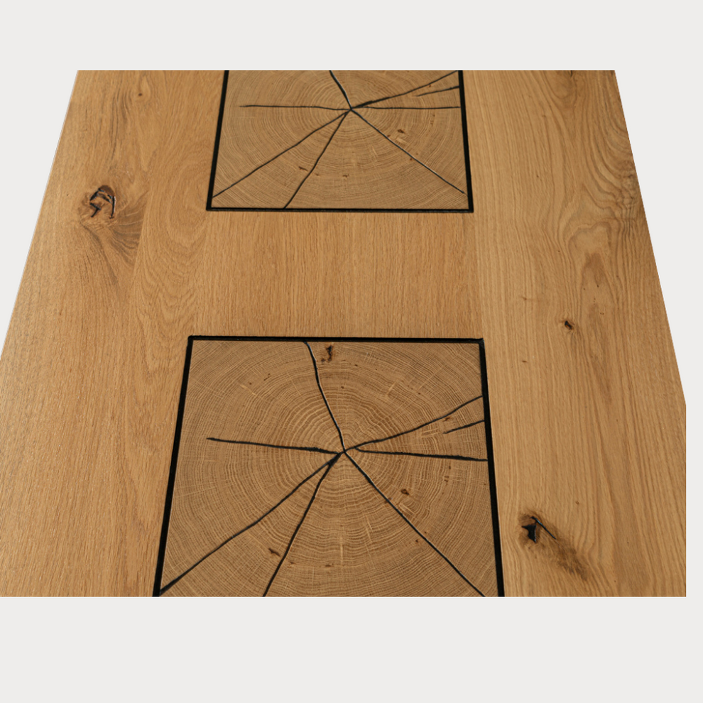 Masa Extensibila Urbano Oak, Stejar Rustic Si Negru, 180/230 X 76.5 X 90 Cm