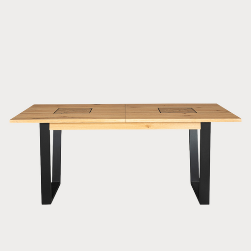 Masa Extensibila Urbano Oak, Stejar Rustic Si Negru, 160/210 X 76.5 X 90 Cm