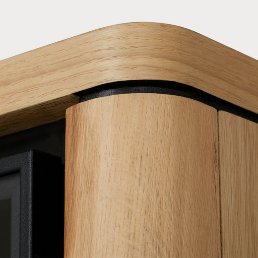Vitrina Tulsa Smoked Oak, Furnir Din Lemn Masiv, 98 Cm