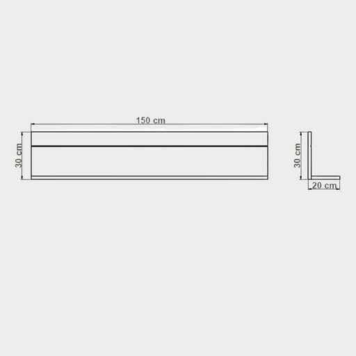 Polita Urbano White, Alb Si Natur, 150 Cm