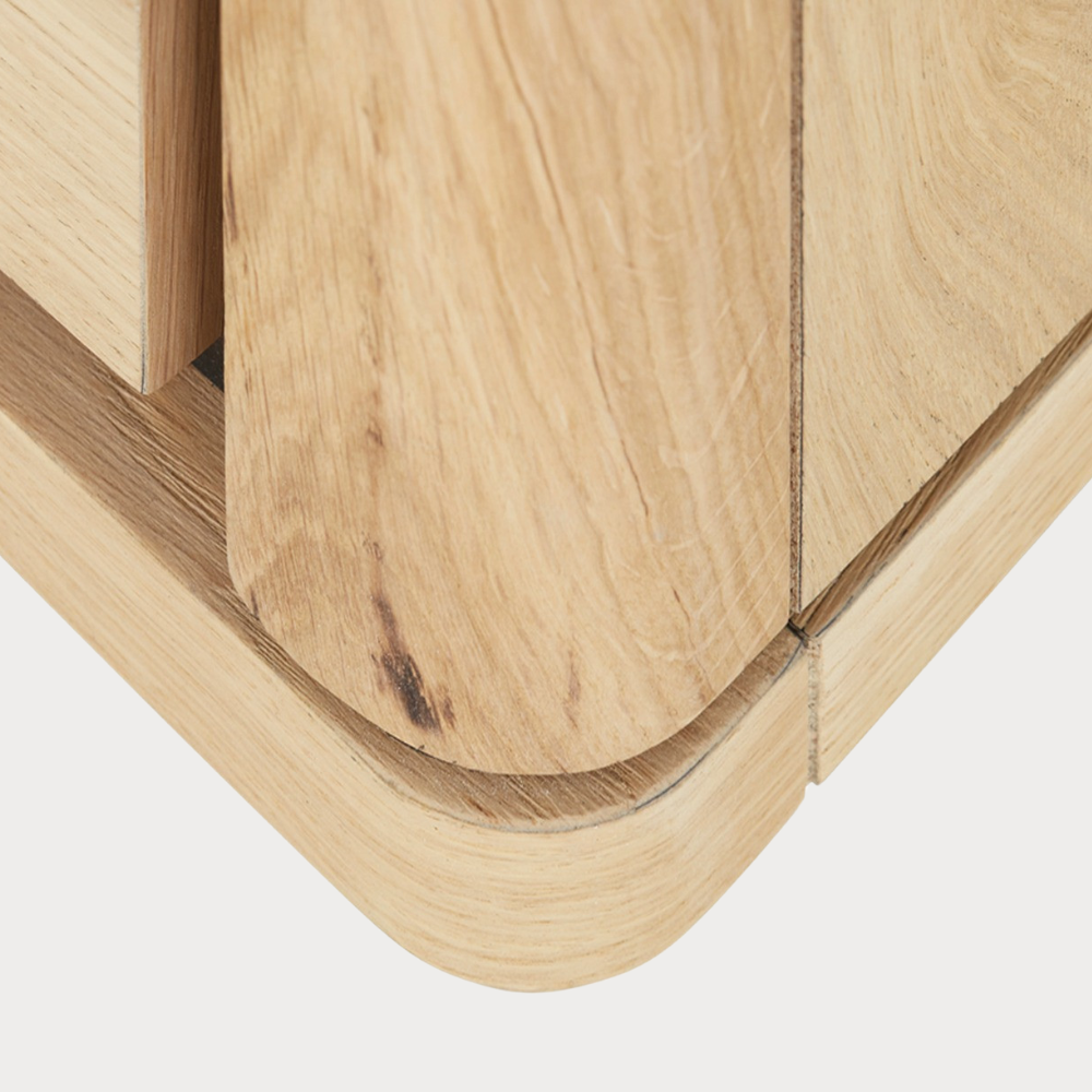 Biblioteca 2 Sertare Tulsa, Smoked Oak, Furnir Din Lemn Masiv, 62 Cm