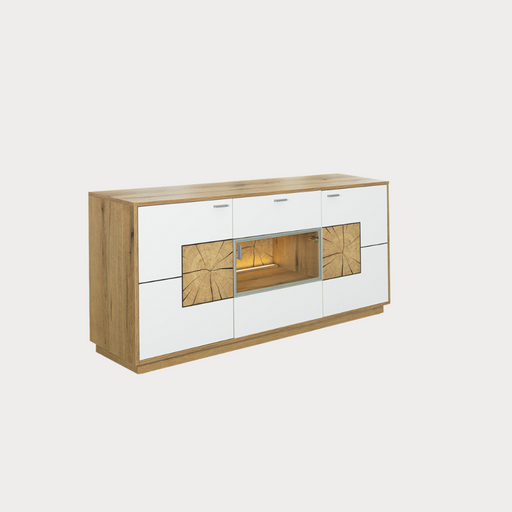 Set Living Urbano White Cu Polita, 285 cm