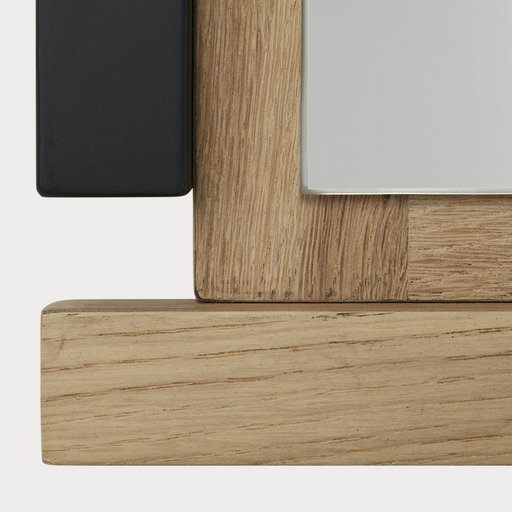 Oglinda Reno, Smoked Oak Furnir Din Lemn Masiv, 100 Cm