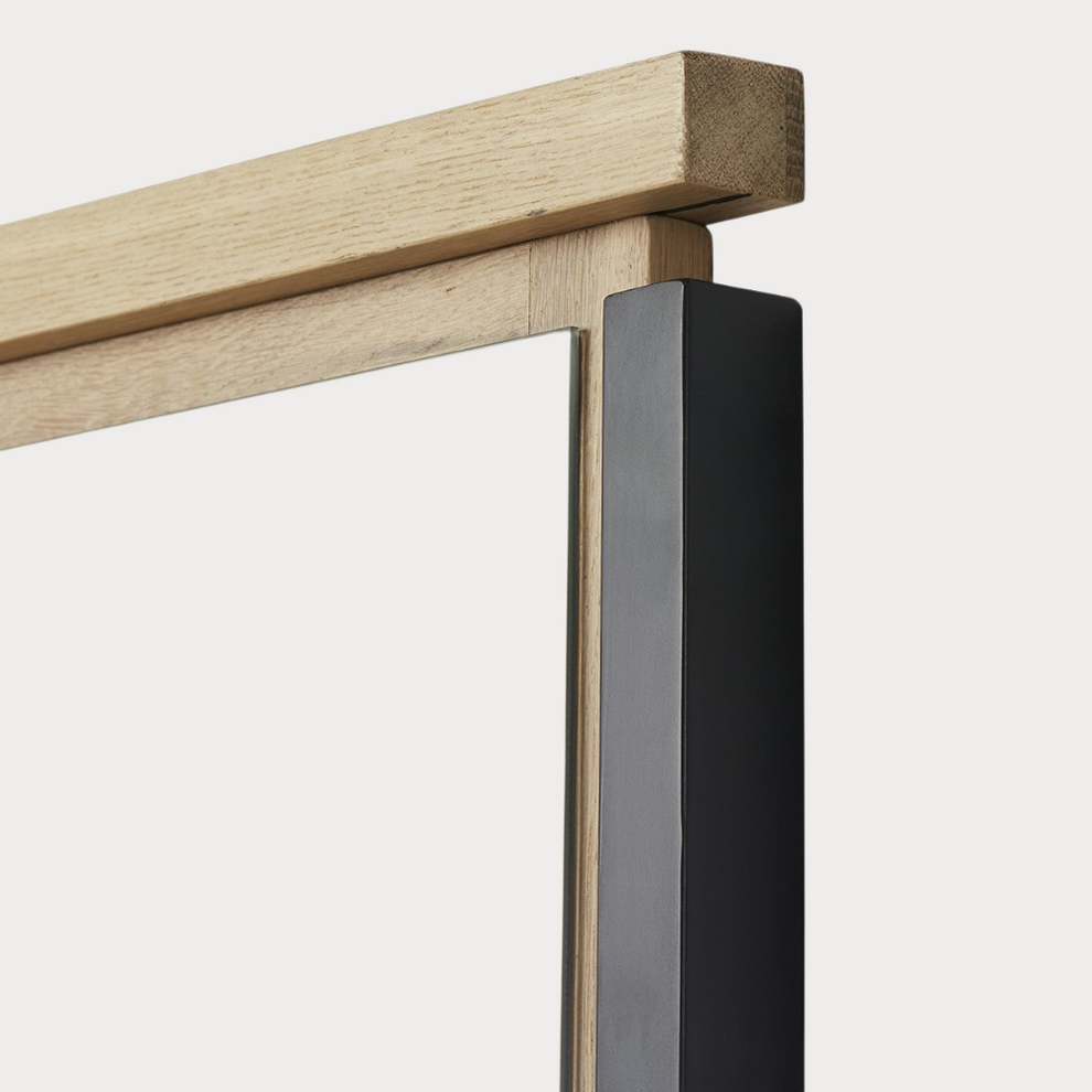 Oglinda Reno, Smoked Oak Furnir Din Lemn Masiv, 100 Cm