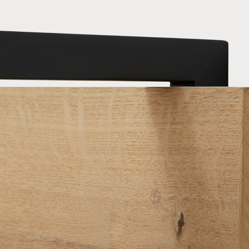 Polita Reno Smoked Oak, Furnir Din Lemn Masiv, 130 Cm